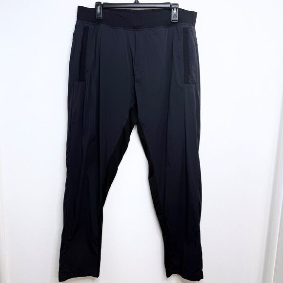 Lululemon E40416 Mens Jogger Black Drawstring Waist & Hem Stretch Pockets XL - Picture 1 of 7